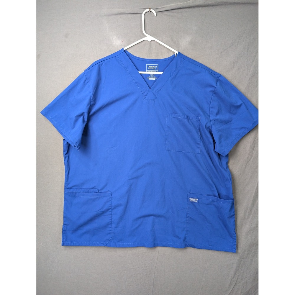 Cherokee Workwear Professionals Royal Blue Scrub Top V-Neck‎ 2XL